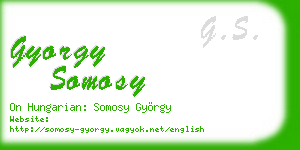gyorgy somosy business card